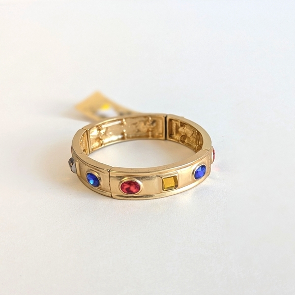 Patricia Nash Renaissance Egyptian Gold Tone Multi Gemstone Enamel Bracelet - Picture 2 of 7